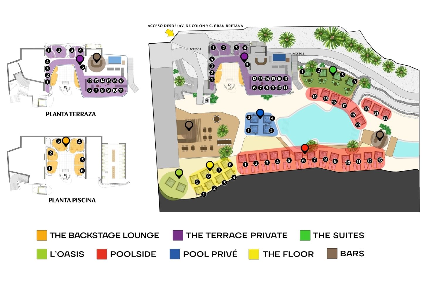 MAPA DE RESERVADOS EN LAS ROCAS BY FARRA ON THE BEACH