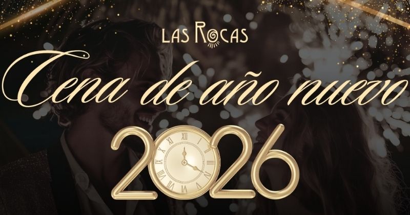 Poster para cena fin de año en Las Rocas. Fin de Año 2026